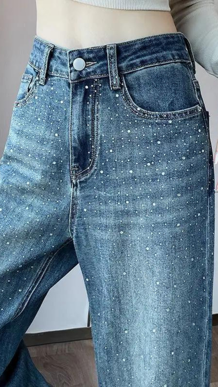 SPARK • Jeans with strass