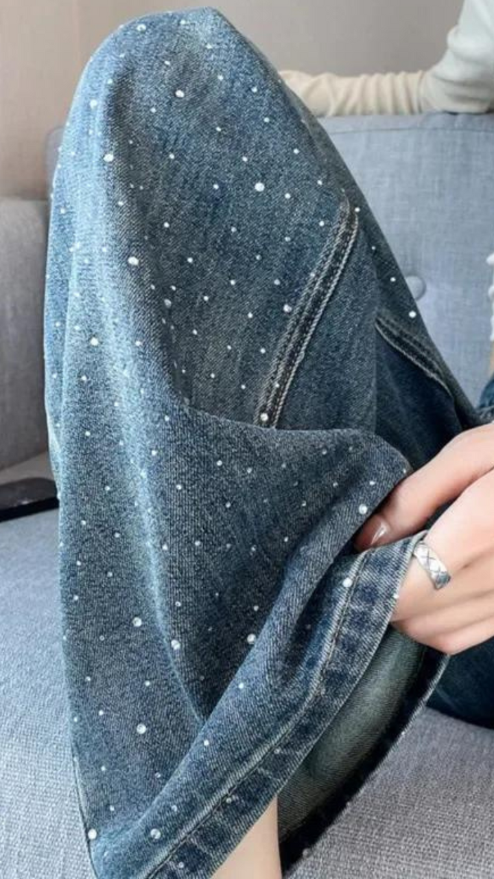 SPARK • Jeans with strass